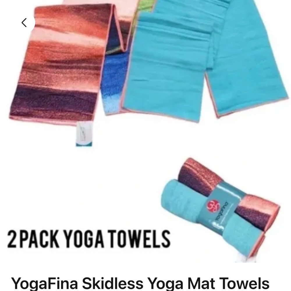 YogaFina Skidless Yoga Mat Towels (Set of 2)
